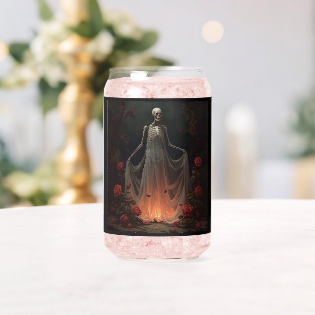 Bone girl wearing a wedding dress in a forest  (Insitu (Mariage))