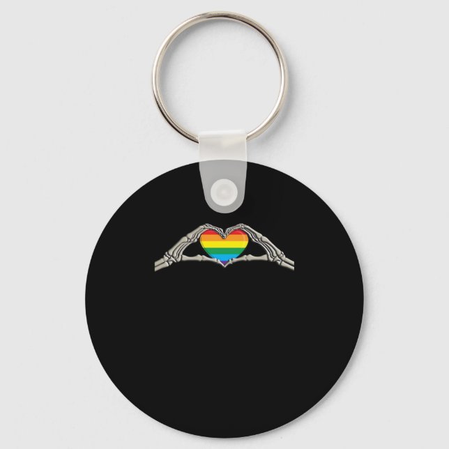 Bone Hands Heart Active Keychain (Front)