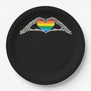 Bone Hands Heart Active Paper Plate