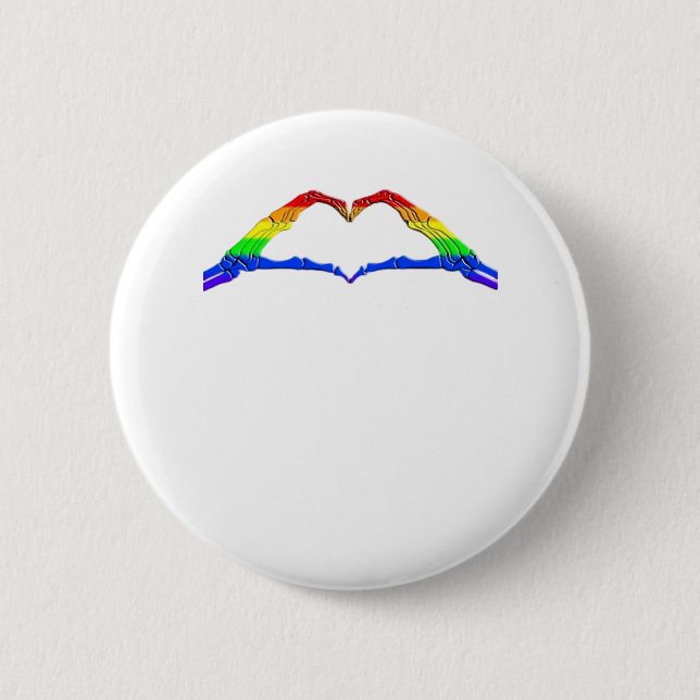 Bone Hands Heart Classic 2 Inch Round Button (Front)