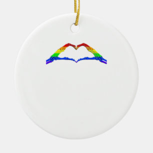 Bone Hands Heart Classic Style Ceramic Ornament