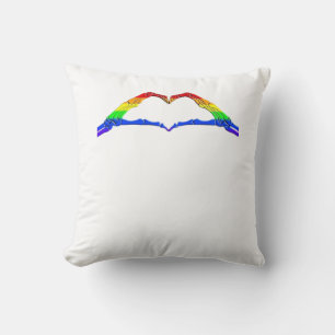 Bone Hands Heart Classic Style Throw Pillow