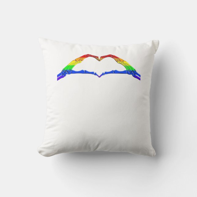 Bone Hands Heart Classic Throw Pillow (Front)