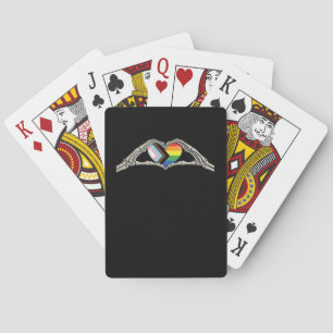 Bone Hands Heart Pride Progress Playing Cards