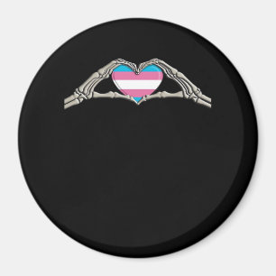 Bone Hands Heart Transgender Goth Magnet