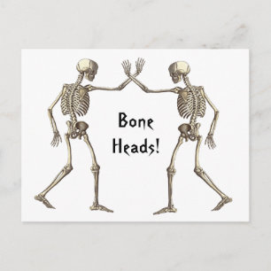 Bone Heads Skeletons Postcard