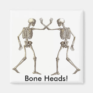 Bone Heads Skeletons Refrigerator Magnet