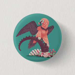Bone King 1 Inch Round Button