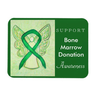 Bone Marrow Donation Awareness Ribbon Angel Magnet