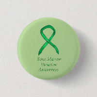 Bone Marrow Donation Awareness Ribbon Custom Pin