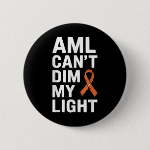 Bone Marrow Orange Ribbon Acute Myeloid Leukaemia 2 Inch Round Button