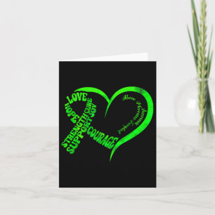 Bone Marrow Transplant Awareness Ribbon Words Gree Card