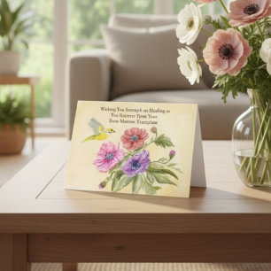Bone Marrow Transplant Recovery with Tanager Bird Card