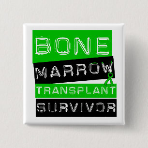 Bone Marrow Transplant Survivor Gifts 2 Inch Square Button