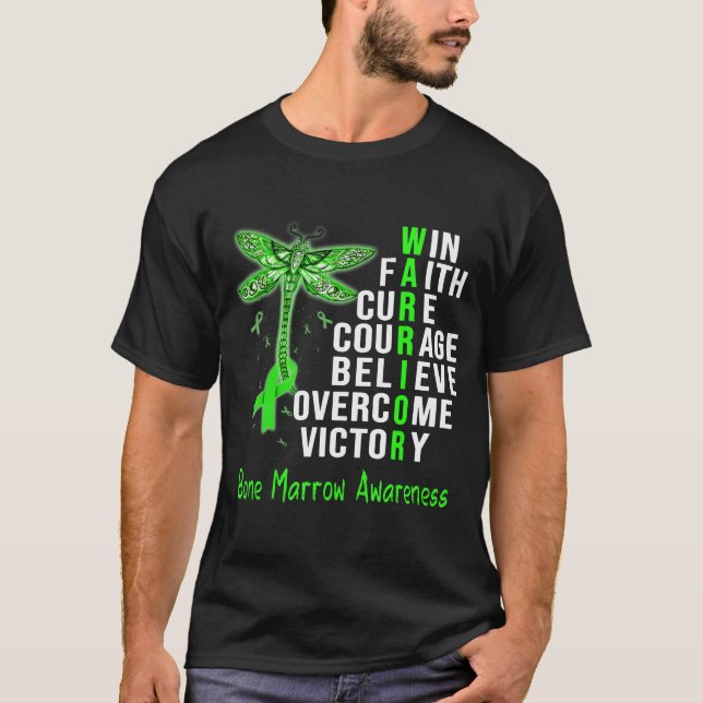 Bone Marrow Warrior Bone Marrow Awareness  T-Shirt (Front)