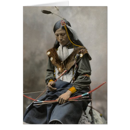 Bone Necklace, Council Chief 1899 Card