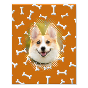 Bone Pattern Dog Frame Art Photo Print