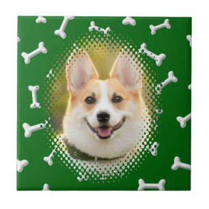 Bone Pattern Dog Frame Print Tile