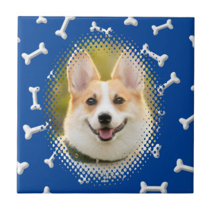 Bone Pattern Dog Frame Print Tile