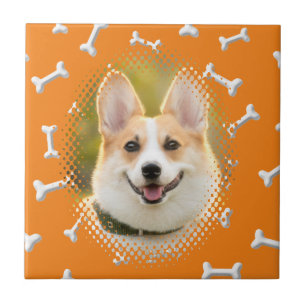Bone Pattern Dog Frame Print Tile