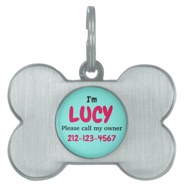 Bone shaped dog tag (Front)