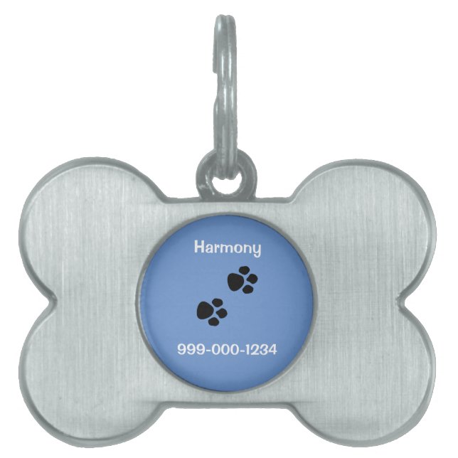 Bone Shaped Framed Pet Tag (Front)