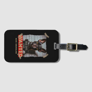Bone Smuggling Bad Dog: The Boston Terrier's Mugsh Luggage Tag