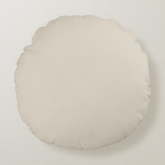 Bone (solid colour) round pillow (Front)