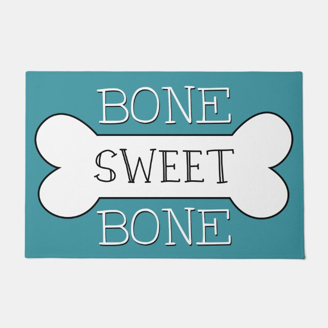 Bone Sweet Bone Dog Welcome Mat - Pick Your Colour (Front)
