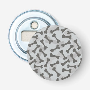 Bone Texture Pattern Greyscale Bottle Opener