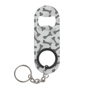 Bone Texture Pattern Greyscale Keychain Bottle Opener