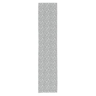 Bone Texture Pattern Greyscale Short Table Runner