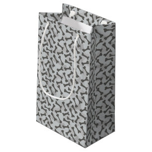 Bone Texture Pattern Greyscale Small Gift Bag