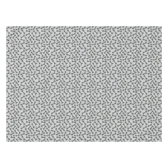 Bone Texture Pattern Greyscale Tablecloth (Front (Horizontal))