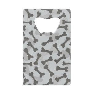 Bone Texture Pattern Greyscale Wallet Bottle Opener