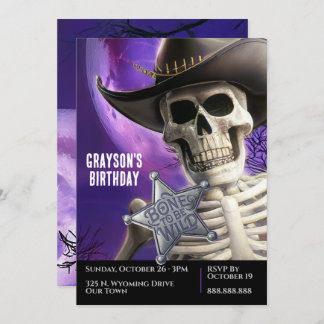 Bone to be Wild, Country Western Skeleton Invitation