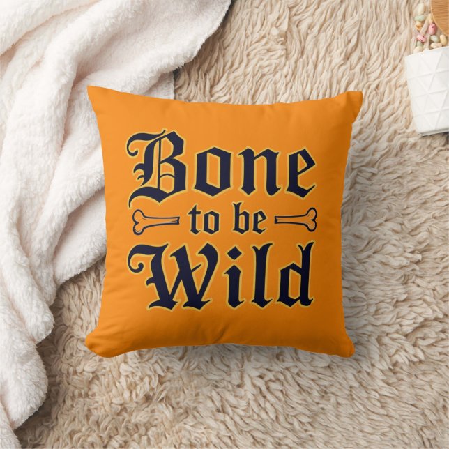 Bone To Be Wild Throw Pillow (Blanket)