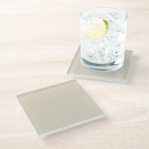 Bone White Glass Coaster