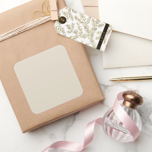 Bone White Large Square Sticker (Gifting)