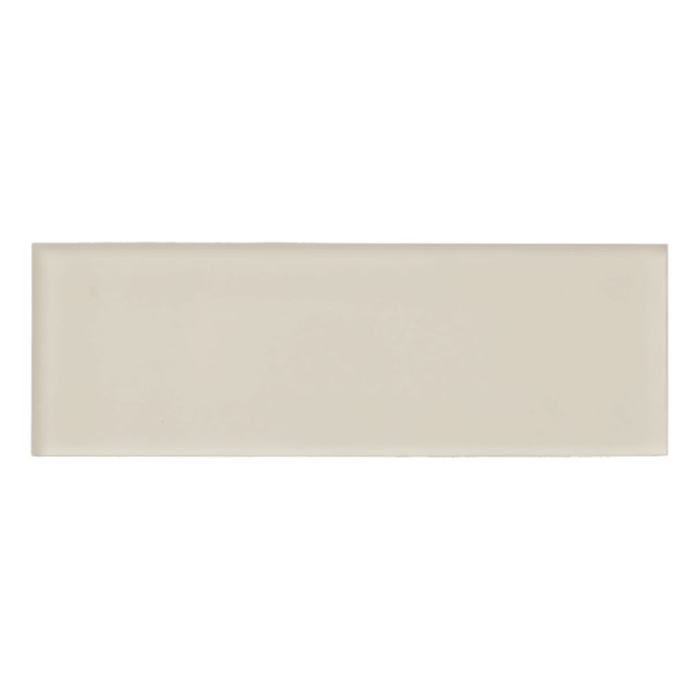Bone White Rectangle Name Tag (Front)