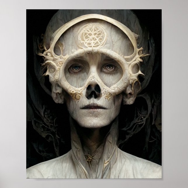 Bone Wraith 2 Dark Fantasy Sci-Fi Art Poster (Front)