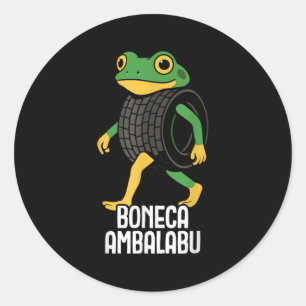 Boneca Ambalabu Italian Brainrot Funny Meme Classic Round Sticker
