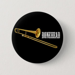 Bonehead 2 Inch Round Button