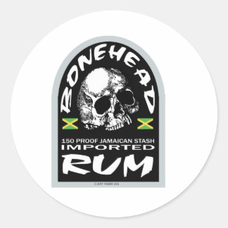 Bonehead Rum Classic Round Sticker