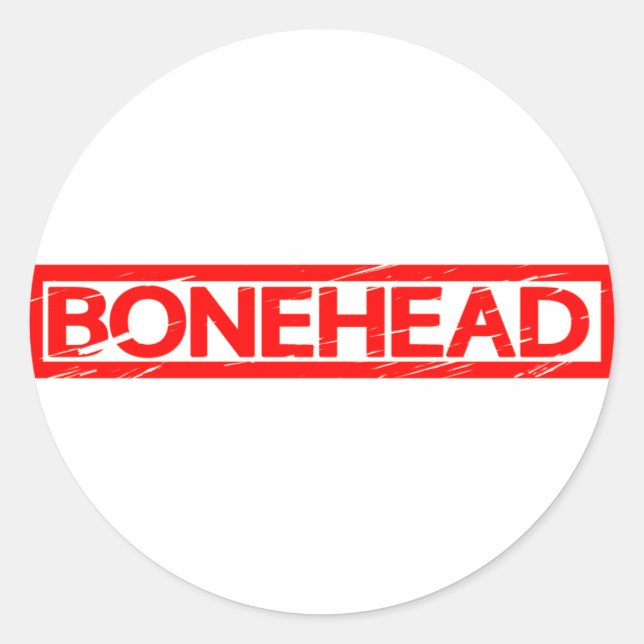 Bonehead Stamp Classic Round Sticker (Front)