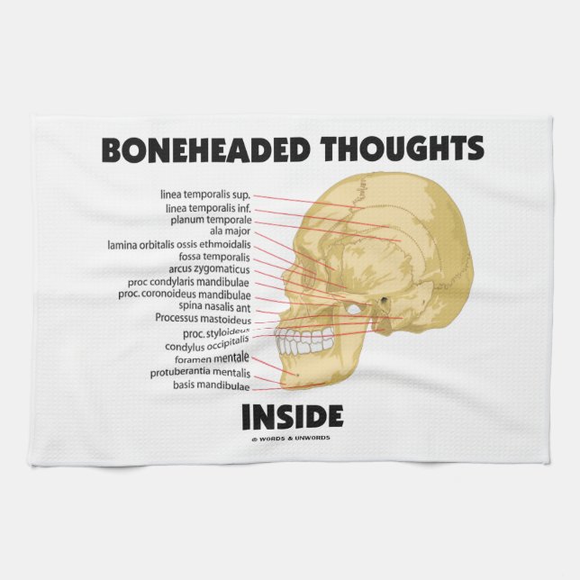 Boneheaded Thoughts Inside Kitchen Towel (Horizontal)