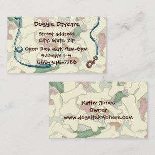 Bones and Leash Pet Dogs Business Card