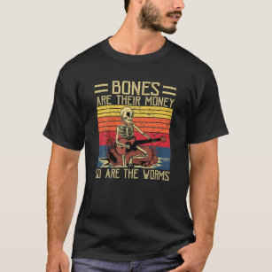 Bones Are Their Money, Skeleton Playing Guitar Ret T-Shirt
