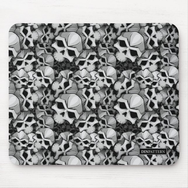 "Bones" by DinPattern Mouse Pad (Front)