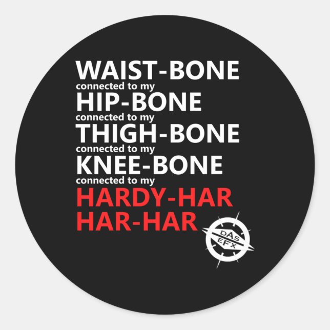 Bones Classic Round Sticker (Front)